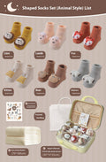 Bébé boîte cadeau ensemble style chaussettes Bib
