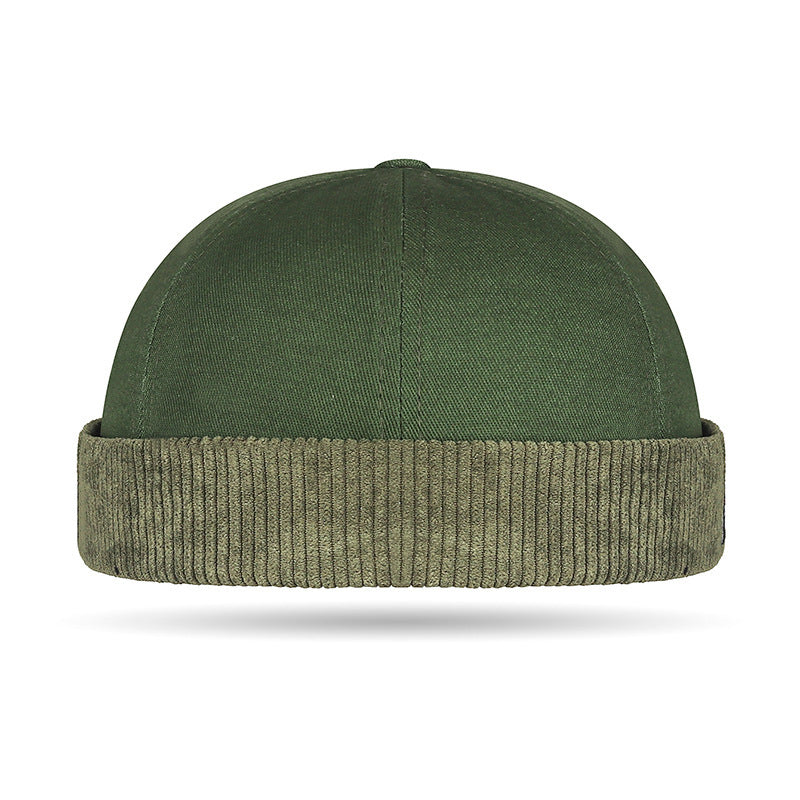 Bouchon casual Corduroy en bloc de couleur