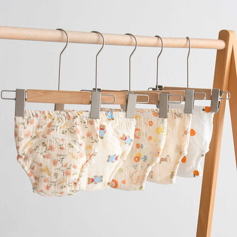 Pantalon d'entrainement en Urine pour bébé en coton Gauze Pantoufles pures à couches