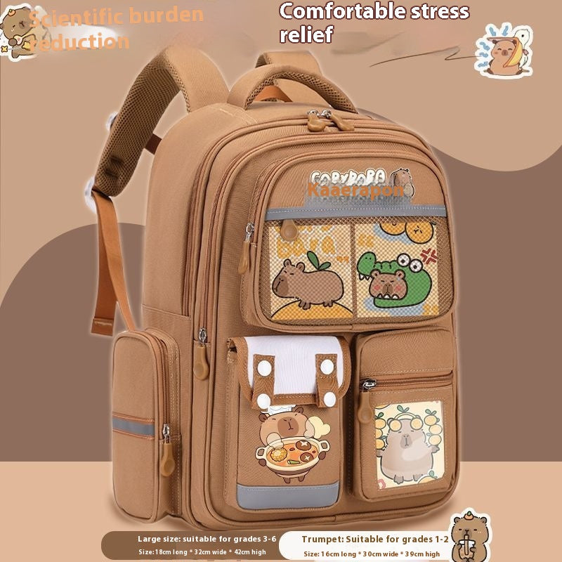 Cartoon Water Dolphin Kapabala Sac à dos de l'école primaire