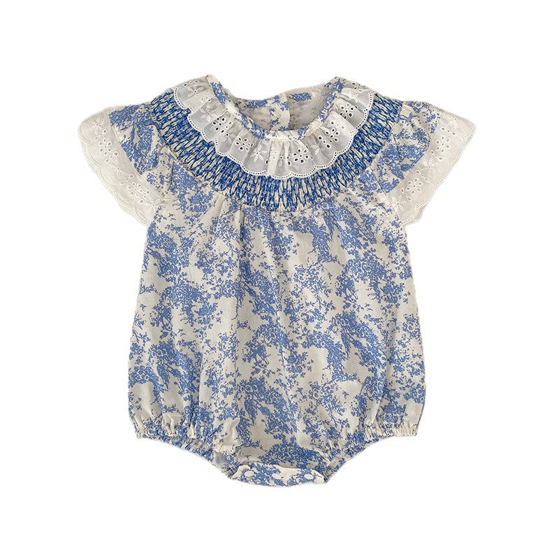 Romper Floral Léger Pour Bébé Filles