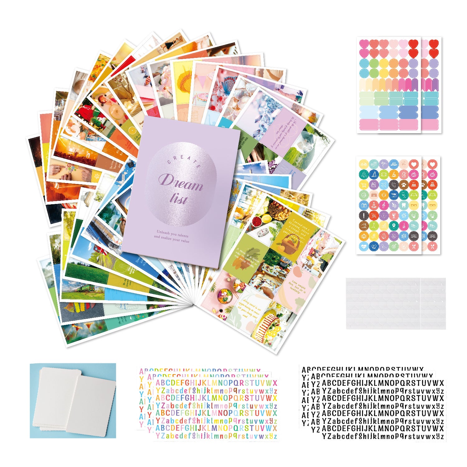 Inspirational Dream Cut lettre Sticker Vision Board Livre costume