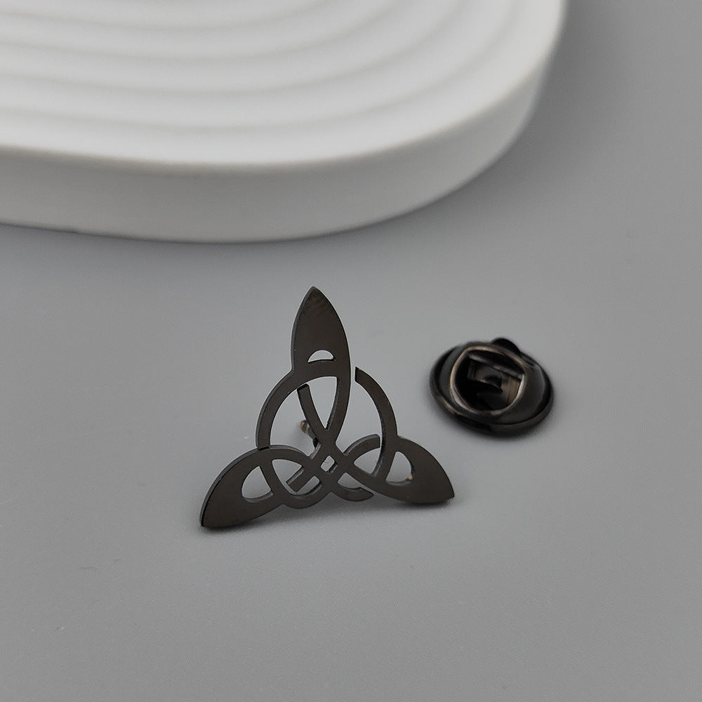 Triangle géométrique Triangle symmétrique Mensual Hollow Cufflinks
