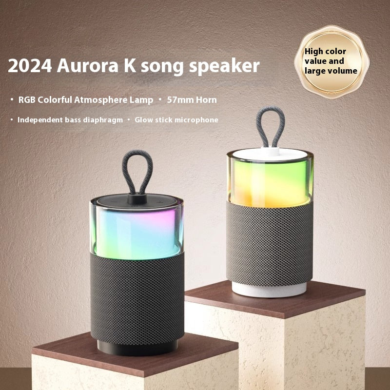 Mini Bluetooth sans fil haut-parleur couleur lumière sous-woofer longue durée de vie de la batterie