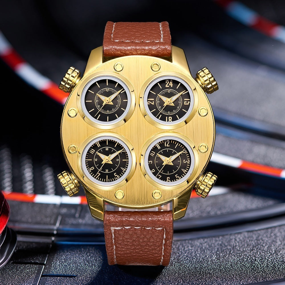 Montre Quartz grand cadran pour hommes