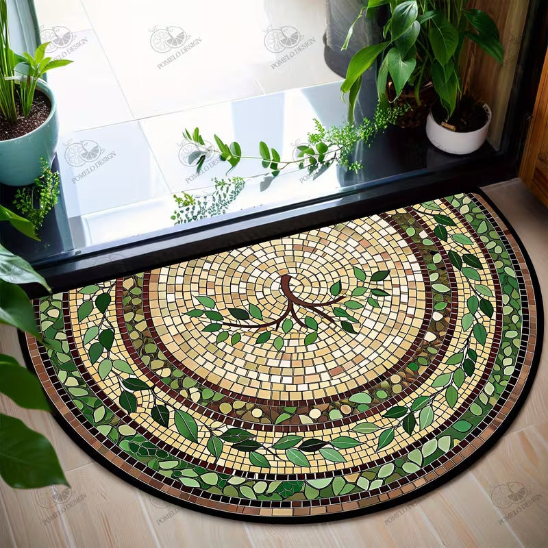 Tapis de sol en caoutchouc semi-circulaire et antisalissure