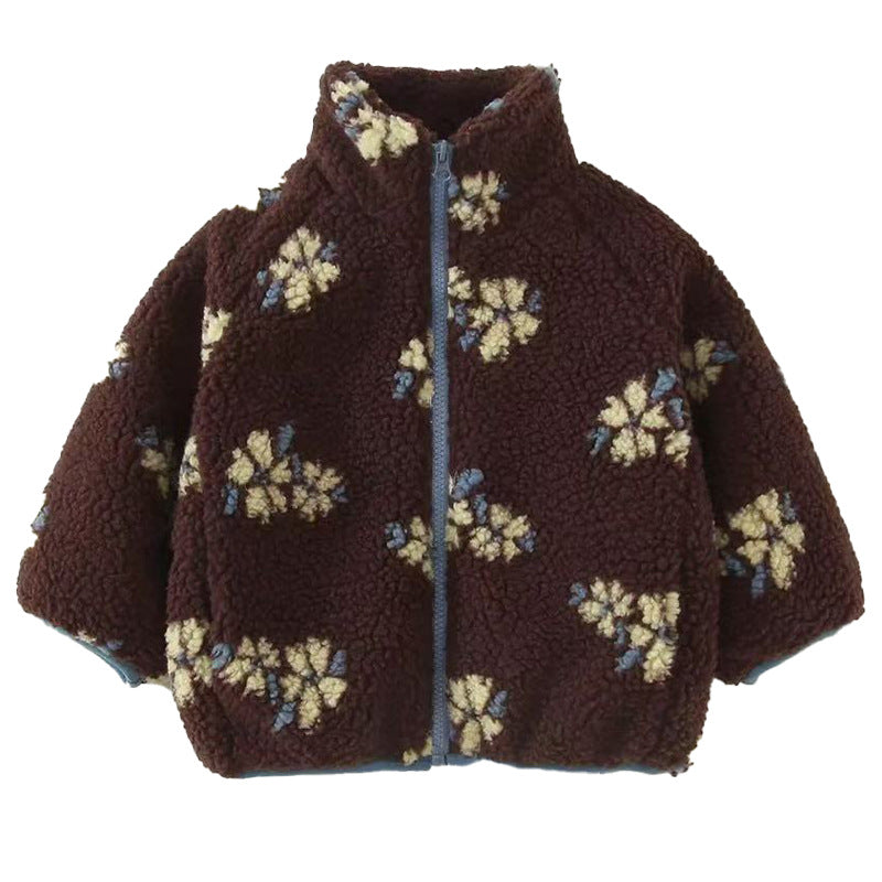 Veste en polaire épaissée fille pour enfants