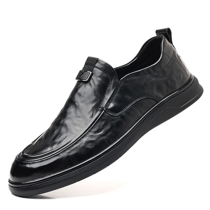 Chaussures de robe en cuir casual d'affaires pleine fleur