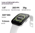 Dawn White 46mm Smartwatch avec l'oxygène du sang et la surveillance de la fréquence cardiaque