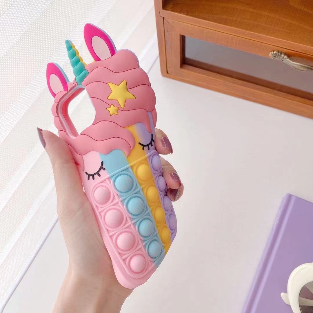 Caricature Bubble Cils Animal Multi-modèle Silicone Coque Téléphone