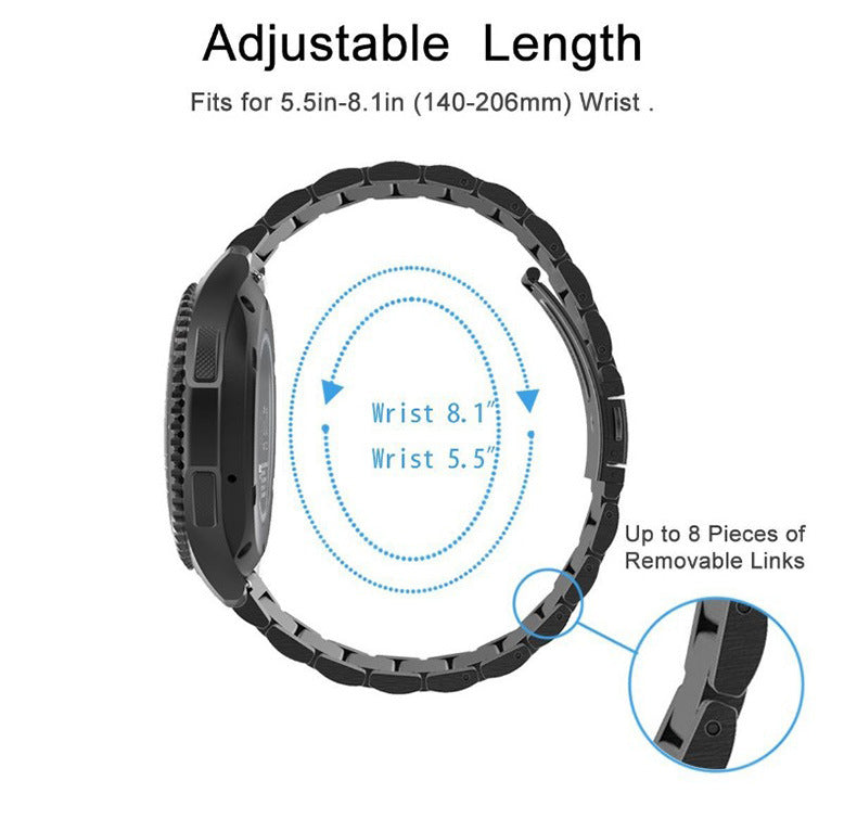 Montres en acier inoxydable Bracelet en métal à trois perles