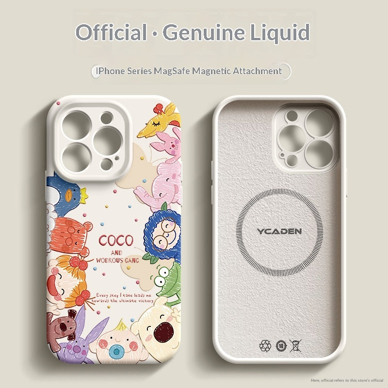 Compatible with the 5 Liquid Silicone 14 Plus Phone Case