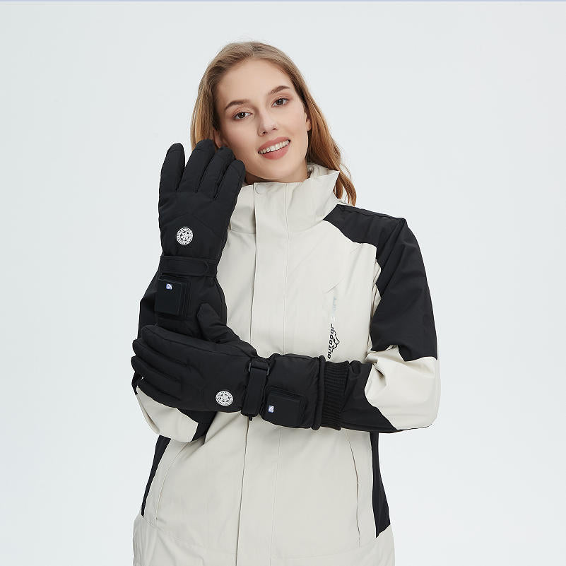 Gants de ski d'extérieur pour chauffage électrique intelligent