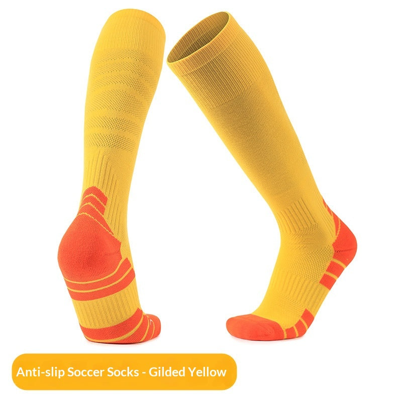 Chaussettes de sport à tube long Épaisseur Serviette sans glissade Fond Hommes Football Socks Sweat-