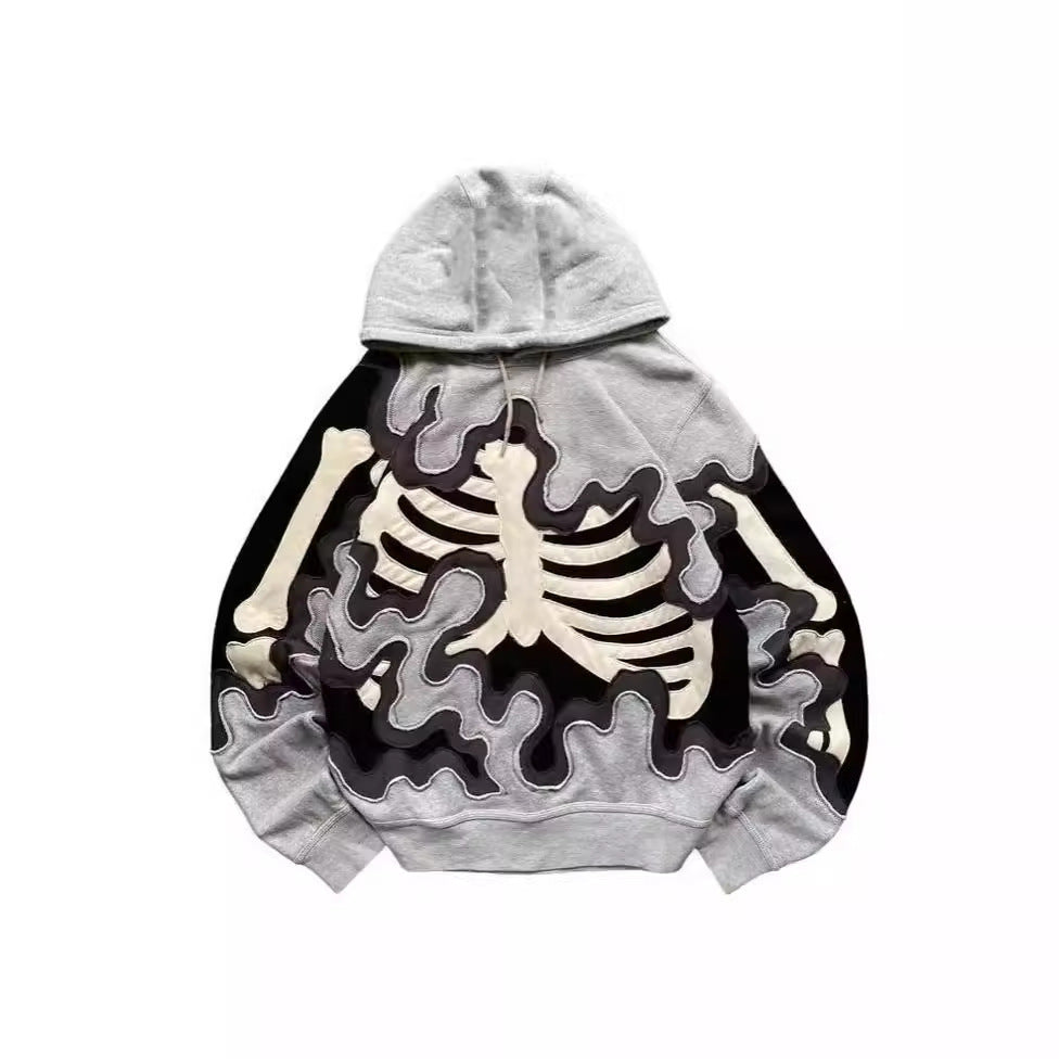 American Euro Style Street Fashion Trend Retro impression 3D Pull-over à capuche pour les hommes et