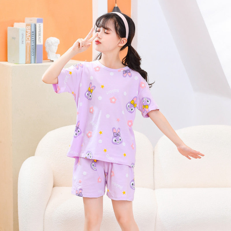 Vêtements de maison à manches courtes d'été pour enfants