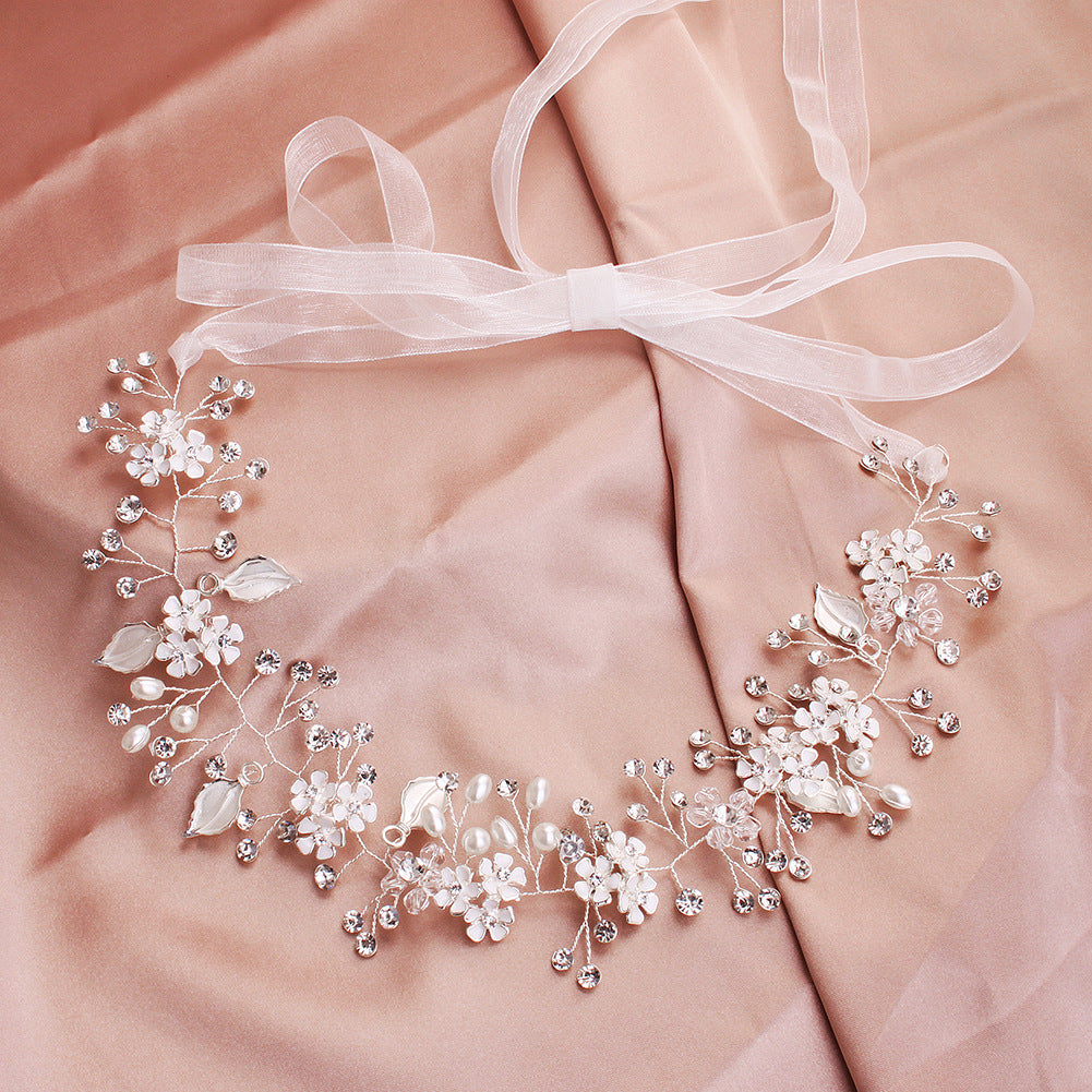 Perle main faite fleur de bandeau en alliage