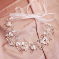 Perle main faite fleur de bandeau en alliage