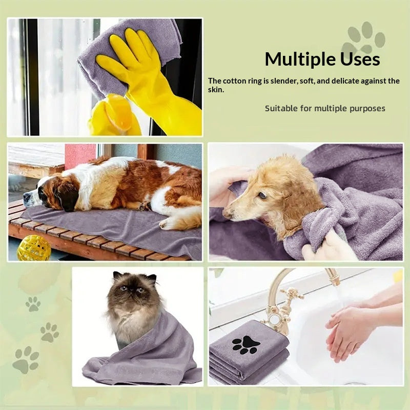 Serviette de bain pour animaux de compagnie Séchage rapide Très absorbant Extra grand et épais en Ultra Fine Mi