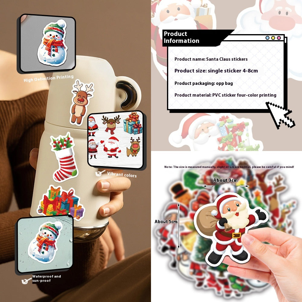 Stickers Stylo Stylo Stylo Scooter Santa Claus Waterproof
