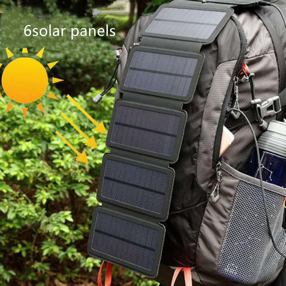 Chargeur de panneau solaire pliant extérieur Portable 5V 2.1A Appareils de sortie USB Camp Randonnée Backpa