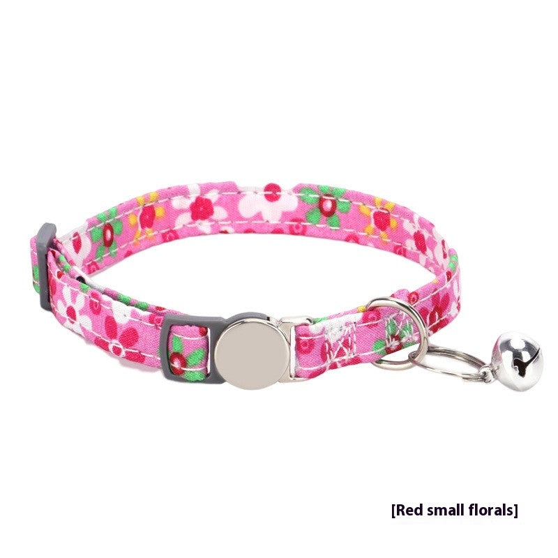 Bohème doux petit collier de chat floral