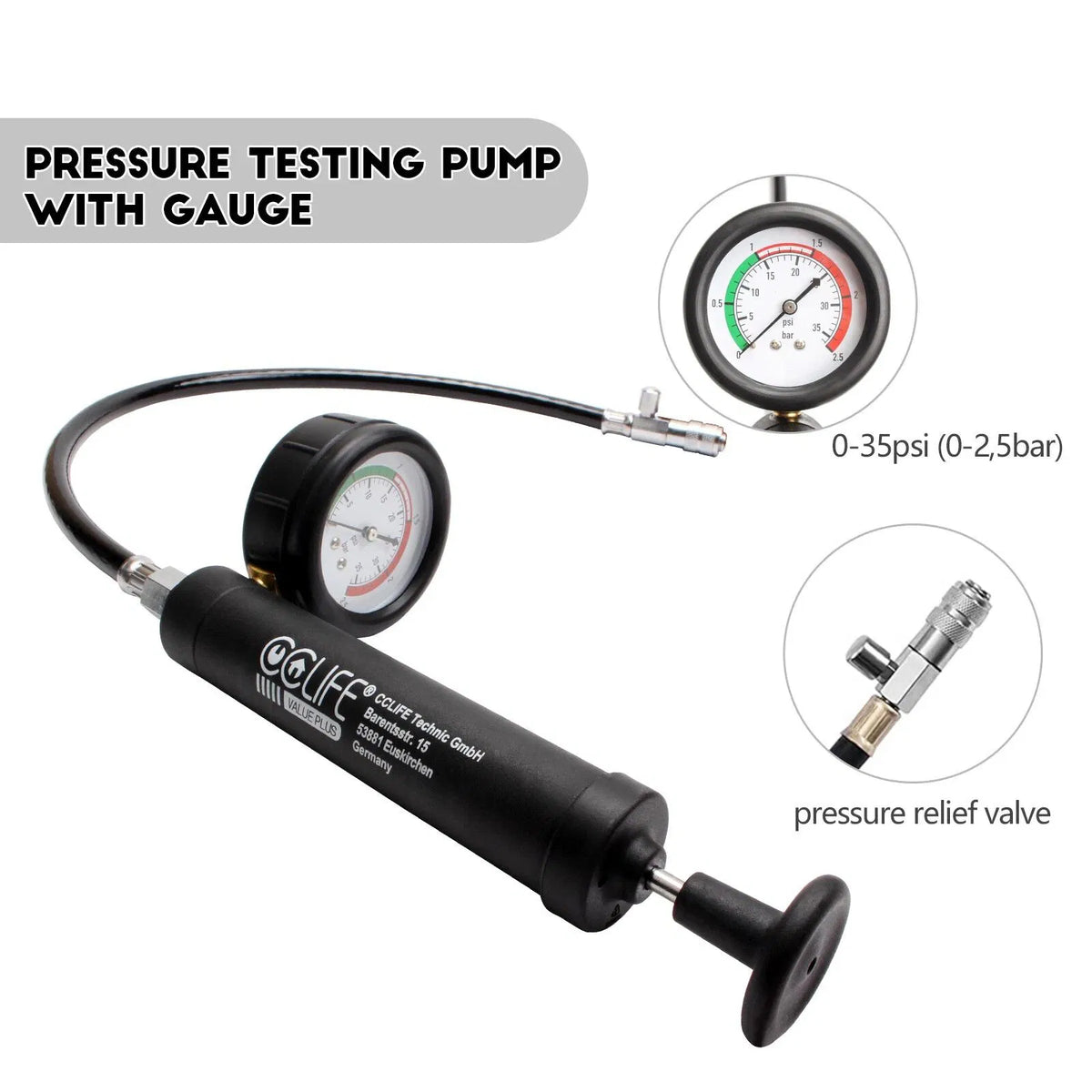 Système de refroidissement tout-en-un Test de pression et kit de renouvellement sous vide