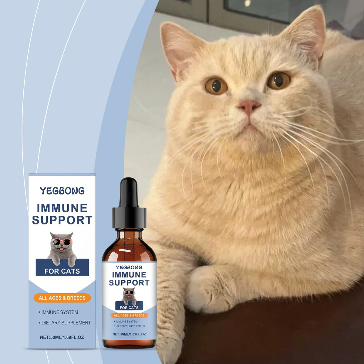 Suppléments de vitamine Yegbong pour chats