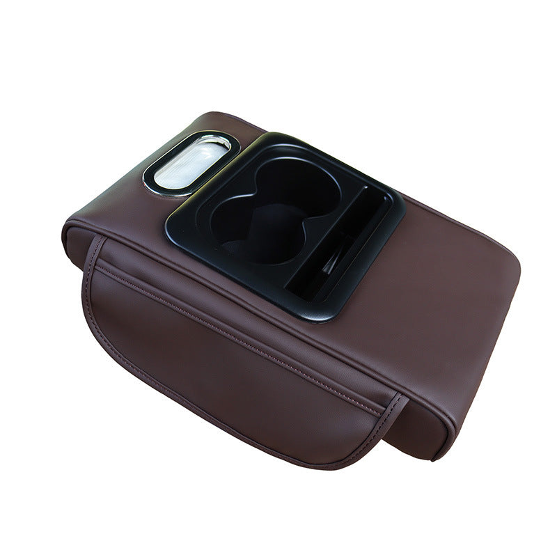 Universal hauteur-réglage Pad porte-cup Entreposage Tissue Box Organizer Car Armrest Box Cus