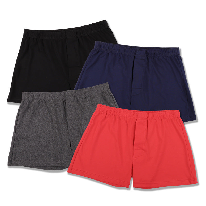 Slip de boxeur à couleurs solides pour hommes doux et respirant