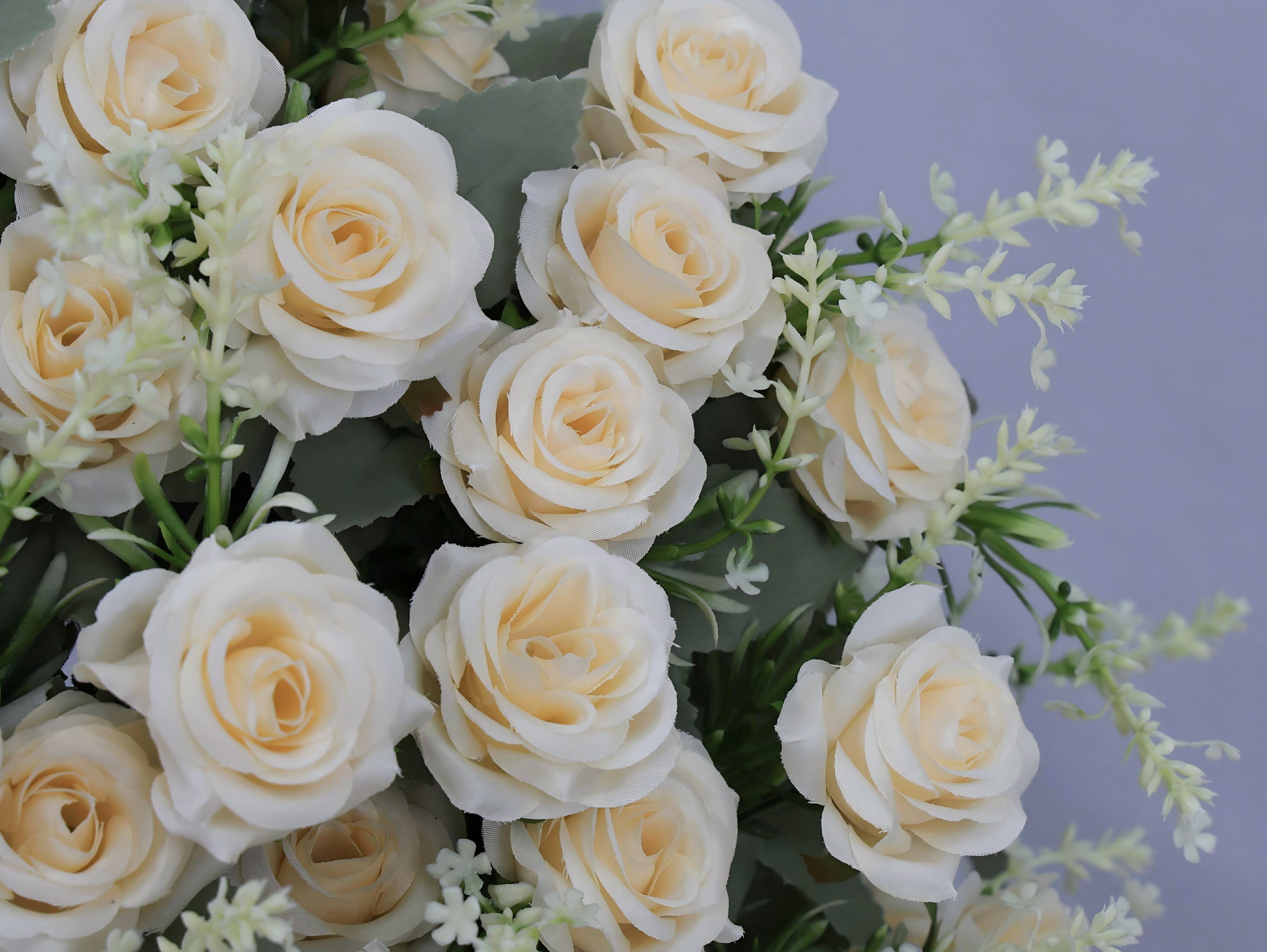 Décoration de rose artificielle de 24 pouces résistant aux UV