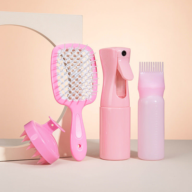 Vaporisateur haute pression nettoyage de bouteille de silicone Shampooing brosse Peigne Hollow soins cheveux Dyei