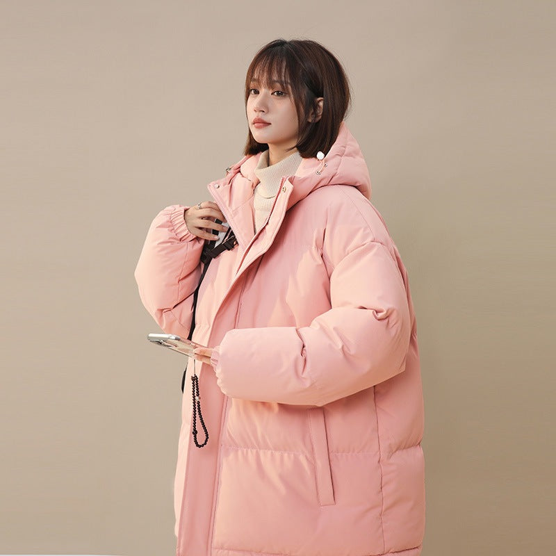 Manteau de coton polyvalent de couleur unie et souple pour femmes