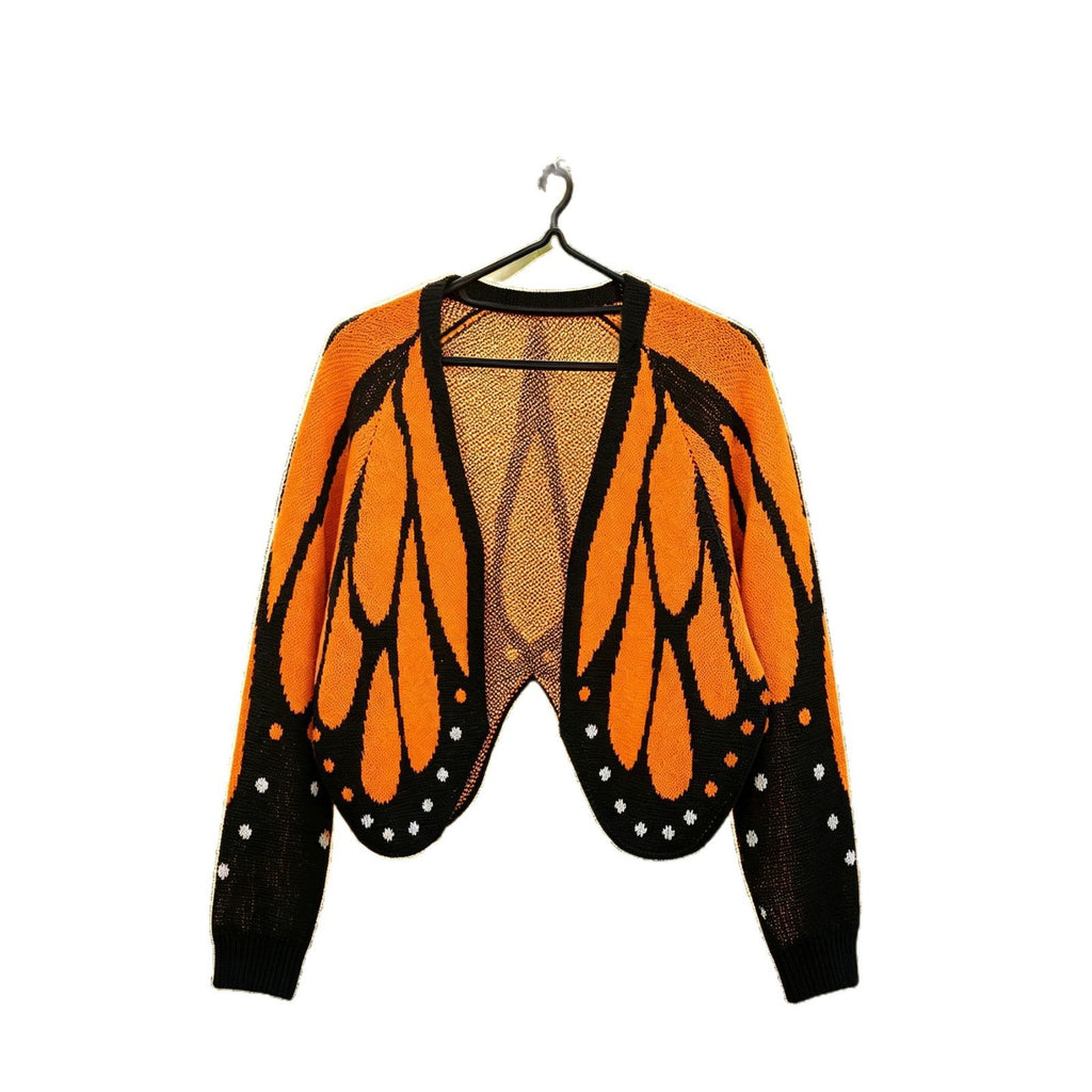 Cardigan tricoté avec papillons pour femmes SpringAutomn