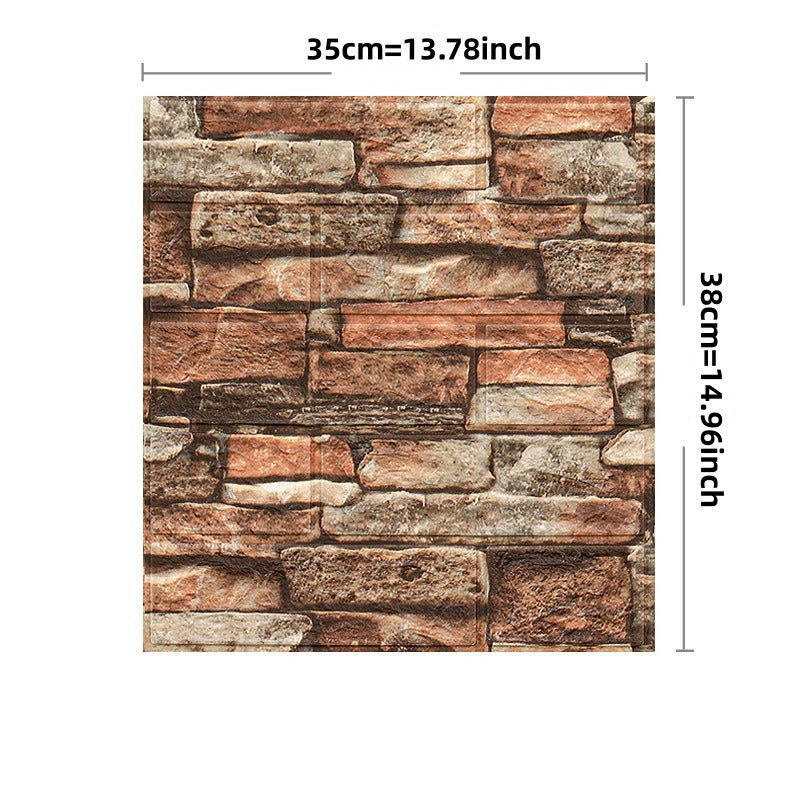 3D Brick Peel et papier peint bâton