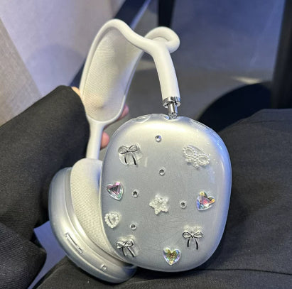 Couverture de protection du boîtier Bluetooth de l'oreille du coeur de nœud de noeud mignon Bow