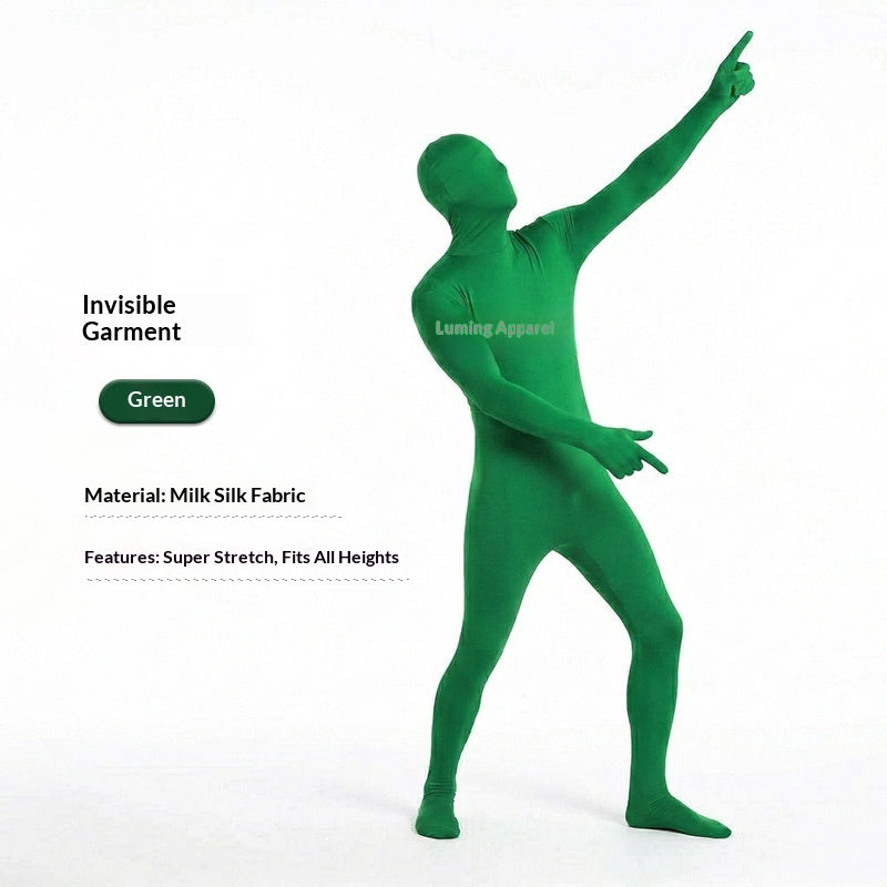 Costume invisible d'Halloween Cosplay Performance Outfit Noir Homme body scene Performanc