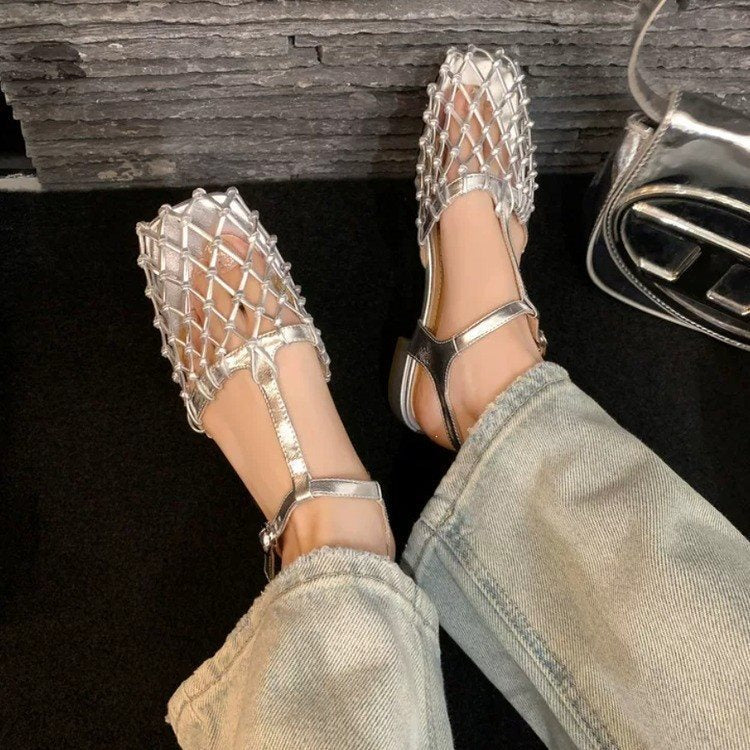 Sac Niche-design Chaussures Roman Sandales Mesh Upper