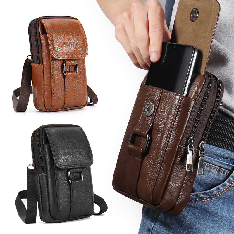 Sac de téléphone portable en cuir pour hommes