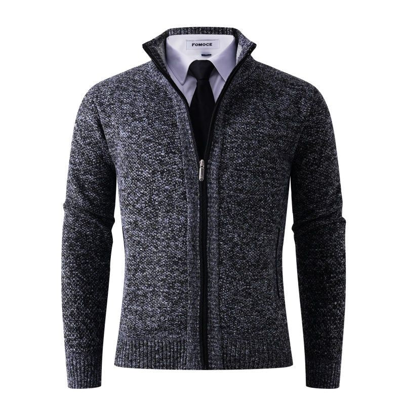 Amazon Temu Grande Taille Automne et d'hiver Fleece-Line Thickened Men's Sweater Knitted Card