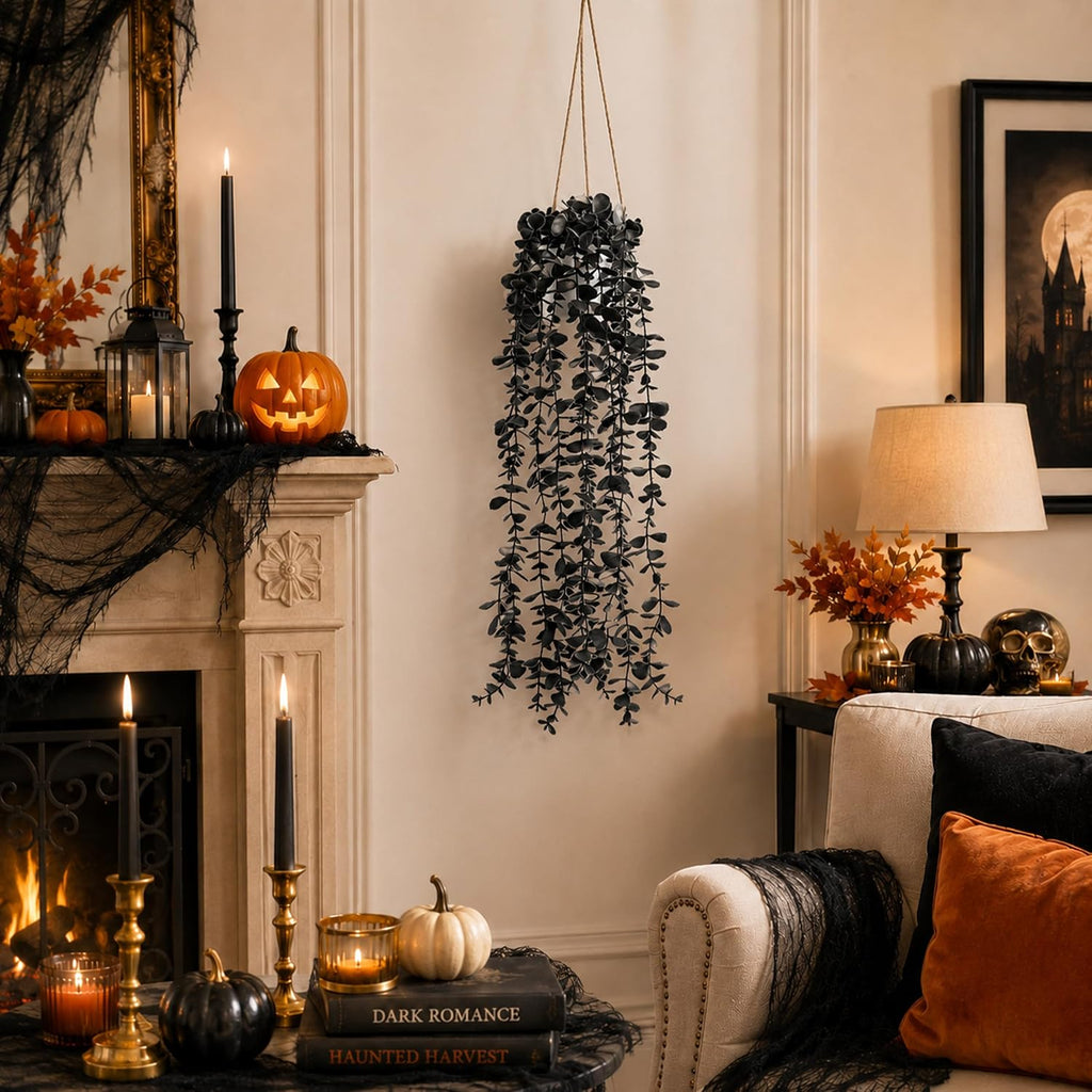 Faux Eucalyptus plante suspendue pour décorations de fête d'Halloween