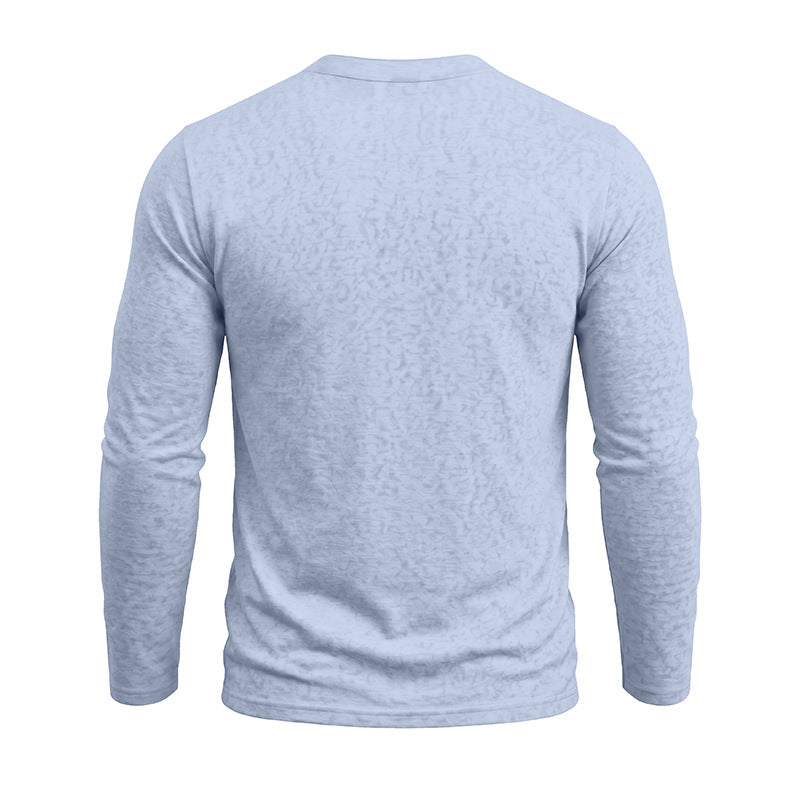 T-shirt de base à manches longues pour hommes Top