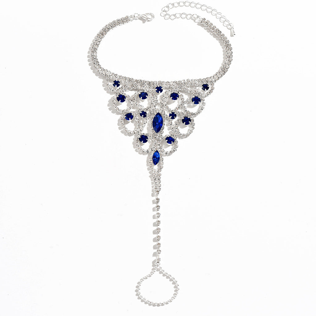 Style Eco-friendly Hollow Strass Flower Anklet Mode Summer Beach Vacances Style Foo