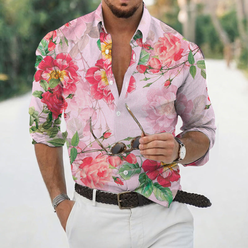 Chemise Florale Retro pour Homme