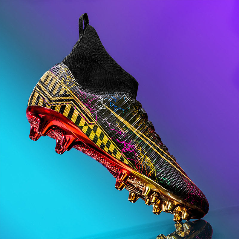 Haut-top Soccer Chaussures de formation de fond plaqué or Chaussures collège étudiant artificiel G