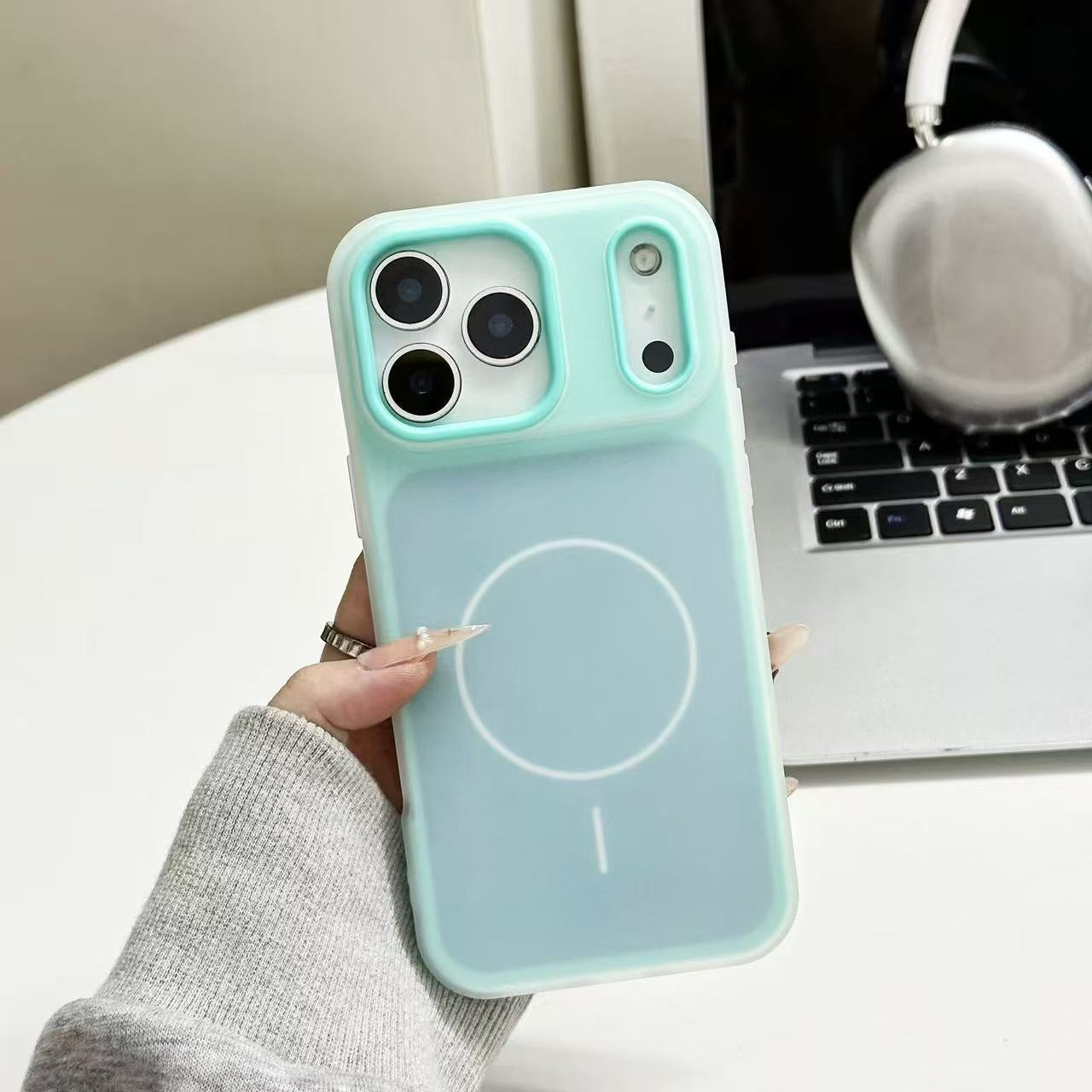 Cas de téléphone magnétique bi-en-un couleur de bonbons