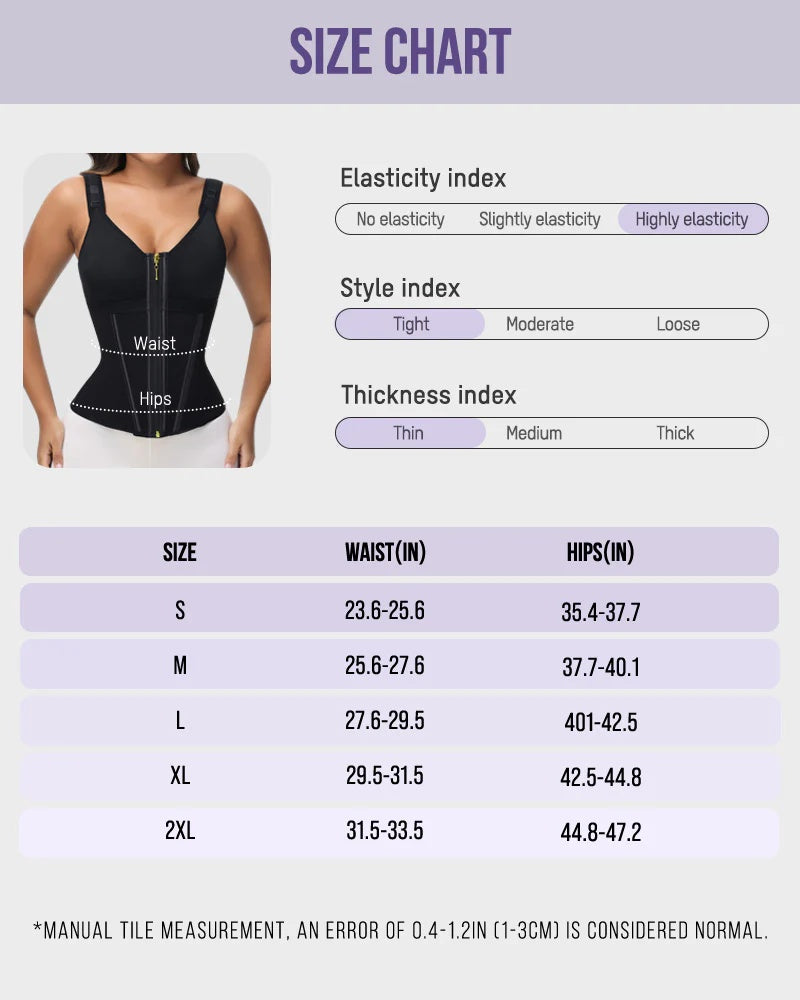 Double-Layer Tummy Control Waist Shaper Girdle avec Bra