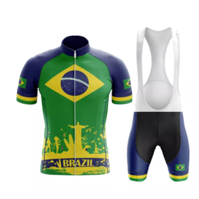 Été Brésil Team Cycling Jersey Men's Tracksuit