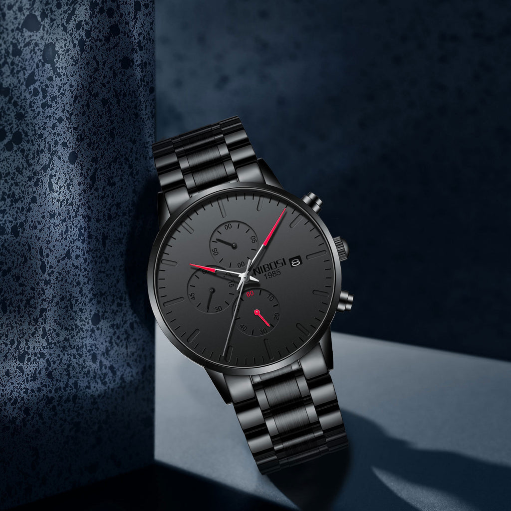 Montre Quartz Multifonctionnelle Homme Anti-Lumineuse