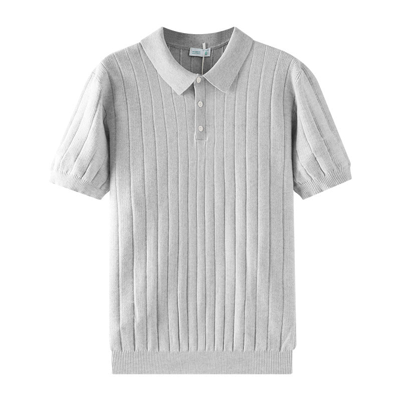 Men's Lightweight Ribbed Knit Polo